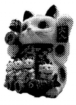 玩具的黑白画