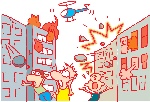 地震插画