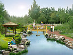 公园河岸景观