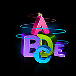 ABCDE立体字