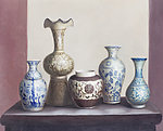 油画花瓶 陶瓷油画 手绘油画