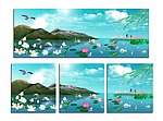 无框画 风景