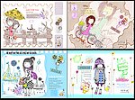 素描卡通女生同学录