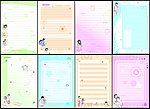 素描卡通彩色内页