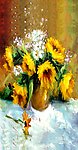 漂亮的抽象花油画