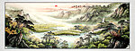 山水画 家居青山绿水画