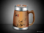 手绘紫砂茶杯（效果图）