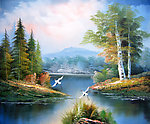 欧美手绘风景油画