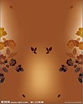 叶润花香 花纹 背景