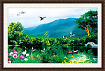 山水画 自然风景 湖光山色