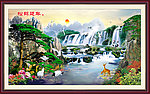 山水风景 松鹤延年