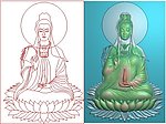 精雕图 观音 源文件