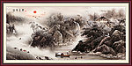 风景画 山村水乡