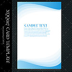 蓝色动感科技展板模版