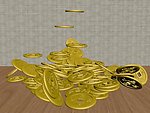 3dmax2012动画铜钱落下带贴图