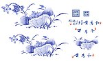 蓝彩和为贵荷花(通道分层)