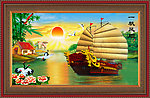 油画 一帆风顺