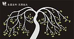 抽象柔美的树