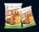 辣子鸡美食包装设计（展开图）