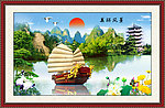 山水画美丽风景
