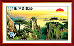 迎客松 山水画 松鹤延年 黄山日出