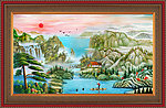 油画 漂亮的风景油画
