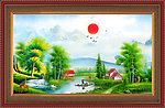 油画 漂亮的风景油画