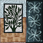 精品铁树花枝无框画