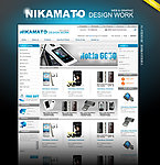 欧美风 数码科技 购物门户网站设计 PSD分层源文件( 无网页代码 )