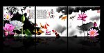 水墨爱莲说无框画