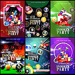 台球海报 时尚 炫彩