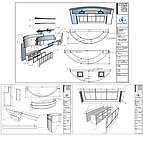 吧台三维模型 CAD 部件分解图