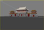 古建模型 城门