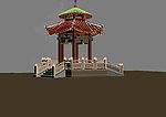 古建模型 亭子