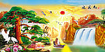 油画 迎客松
