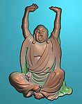 精雕图 十八罗汉挂件之十六