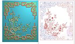 精雕图 屏风梅花挂屏 jdp