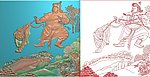 精雕图 水浒传之景阳岗武松服虎 jdp