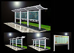 宣传栏3d模型效果图