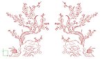 梅兰菊竹之梅花线雕石雕jdp