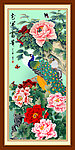 牡丹 孔雀 巨幅花鸟