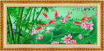 鲤鱼荷花图