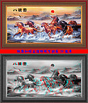 八骏马立体画序列图