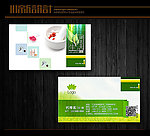 绿色清新健康医药名片