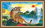 老虎分壁画层图