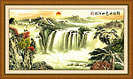 山水画 巨幅山水国