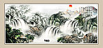 巨幅山水画