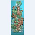 精雕 招财进宝