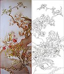 水仙花 玉兰花 石头