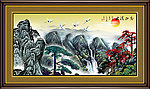 巨幅山水画